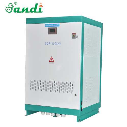 Three phase off grid 100kw dc 480v pure sine wave solar inverter