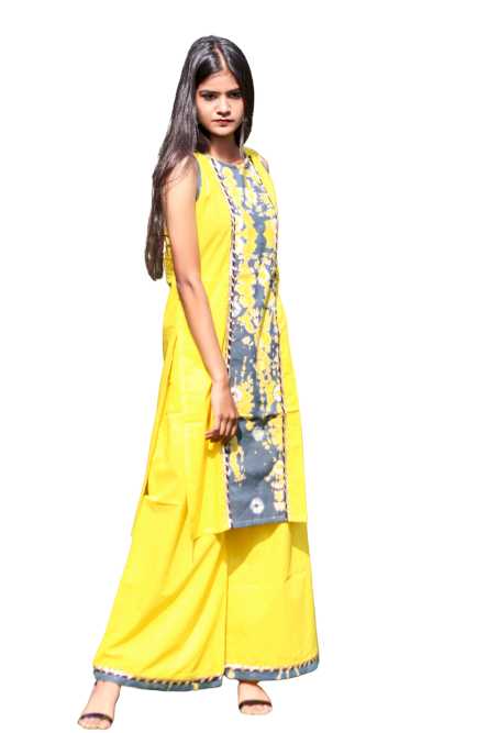 Block print plazo set